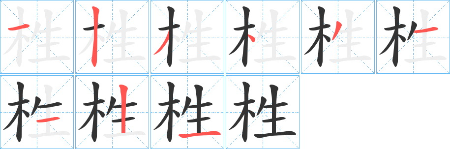 栍字的笔画顺序