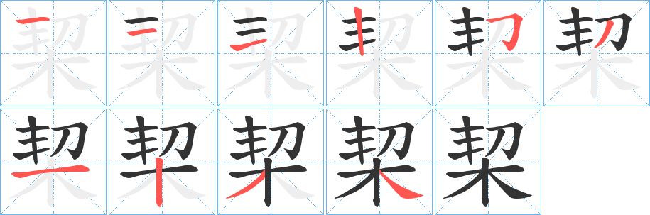 栔字的笔画顺序