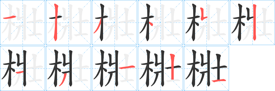 梉字的笔画顺序