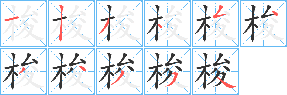 梭字的笔画顺序