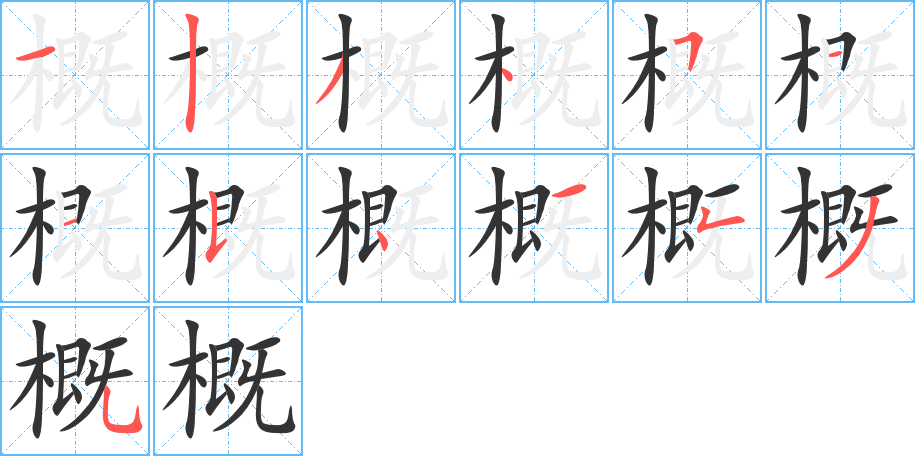 概字的笔画顺序