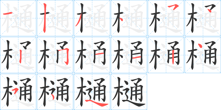 樋字的笔画顺序