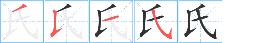 氏字的笔画顺序