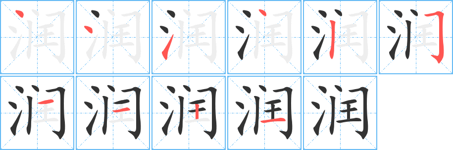 润字的笔画顺序
