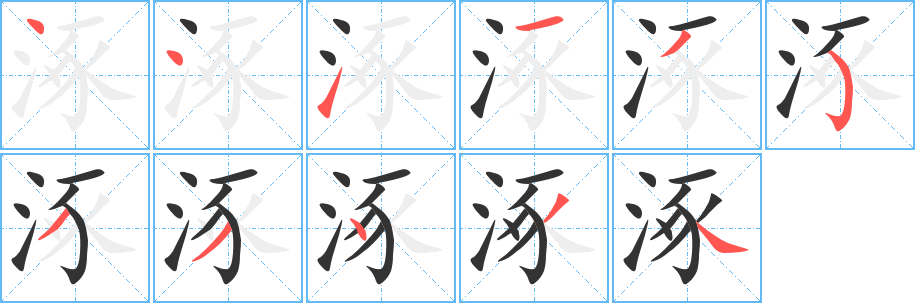 涿字的笔画顺序