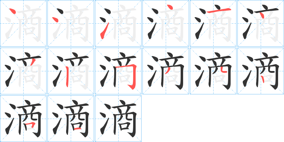 滳字的笔画顺序