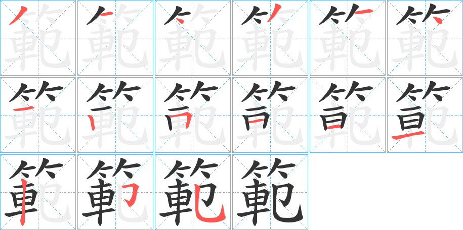 範字的笔画顺序