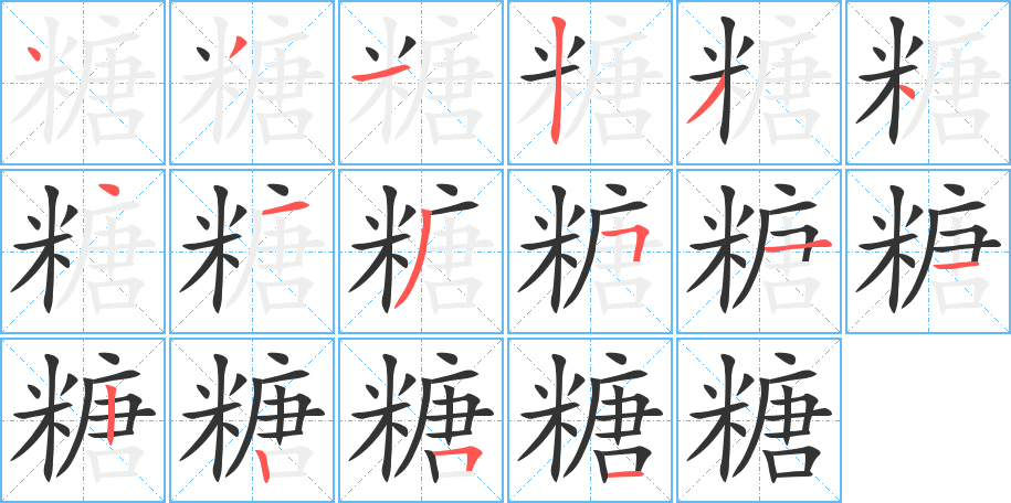 糖字的笔画顺序