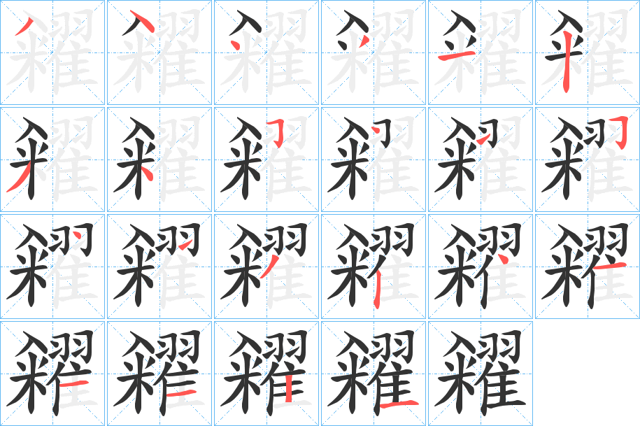 糴字的笔画顺序