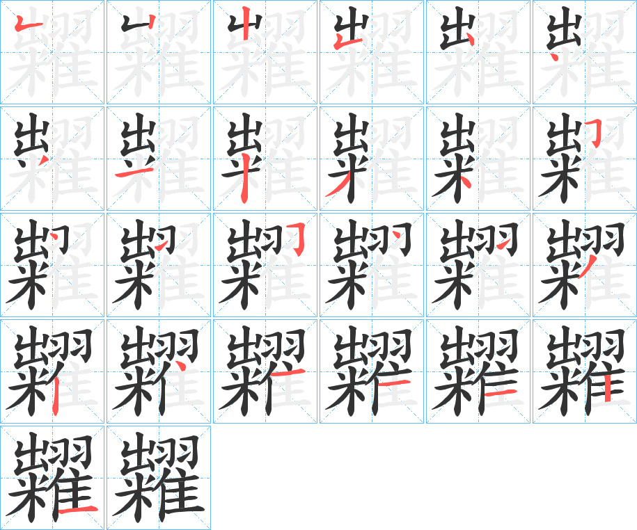 糶字的笔画顺序