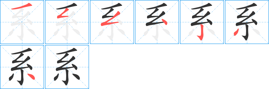 系字的笔画顺序