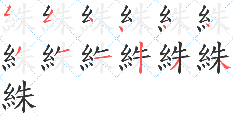 絑字的笔画顺序