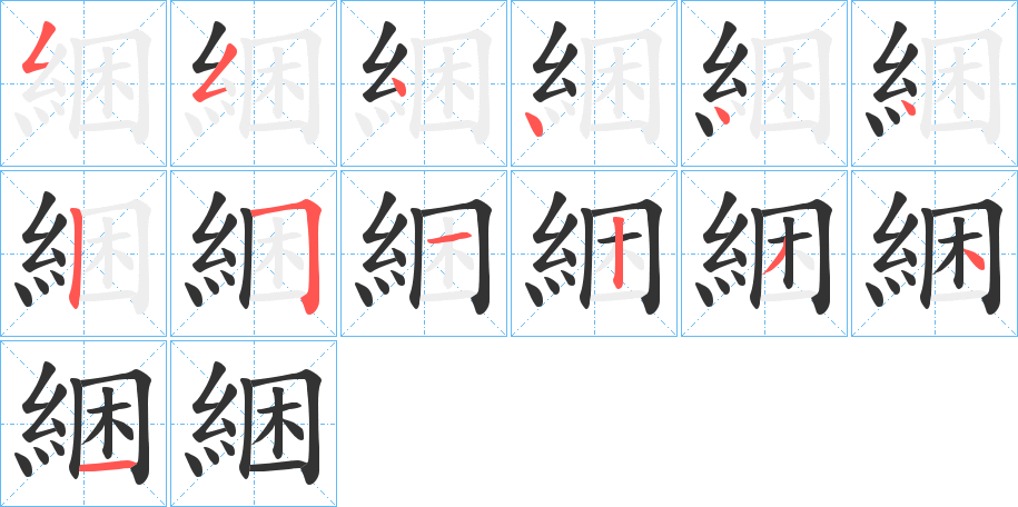 綑字的笔画顺序