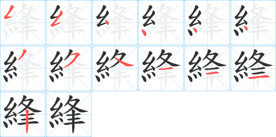 綘字的笔画顺序