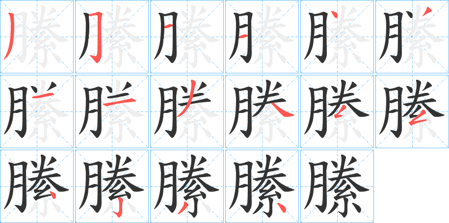 縢字的笔画顺序