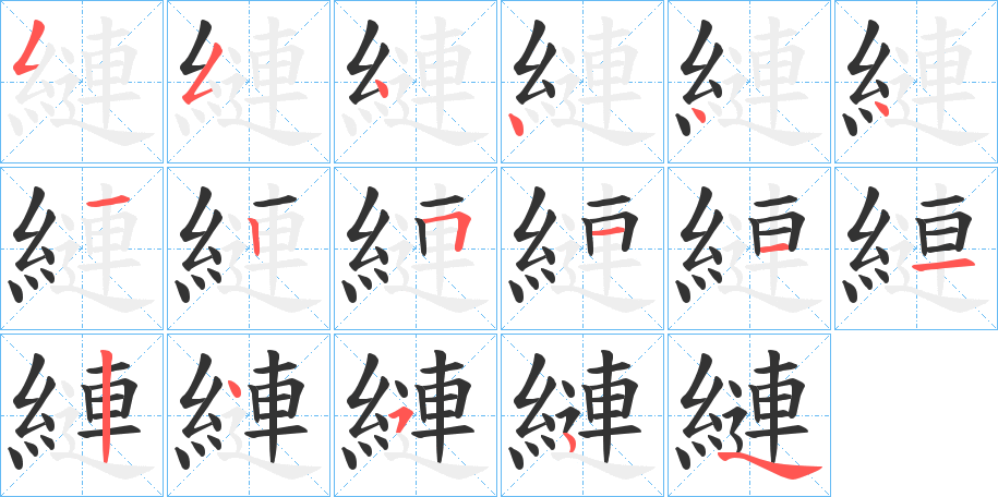 縺字的笔画顺序