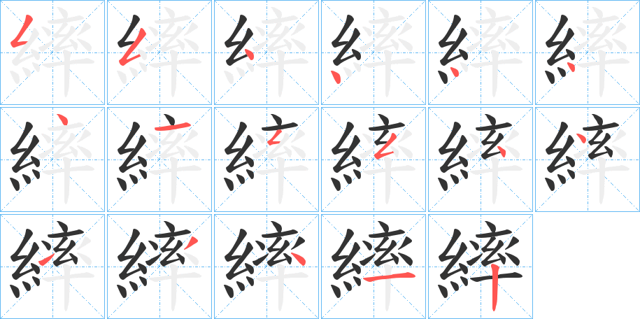 繂字的笔画顺序