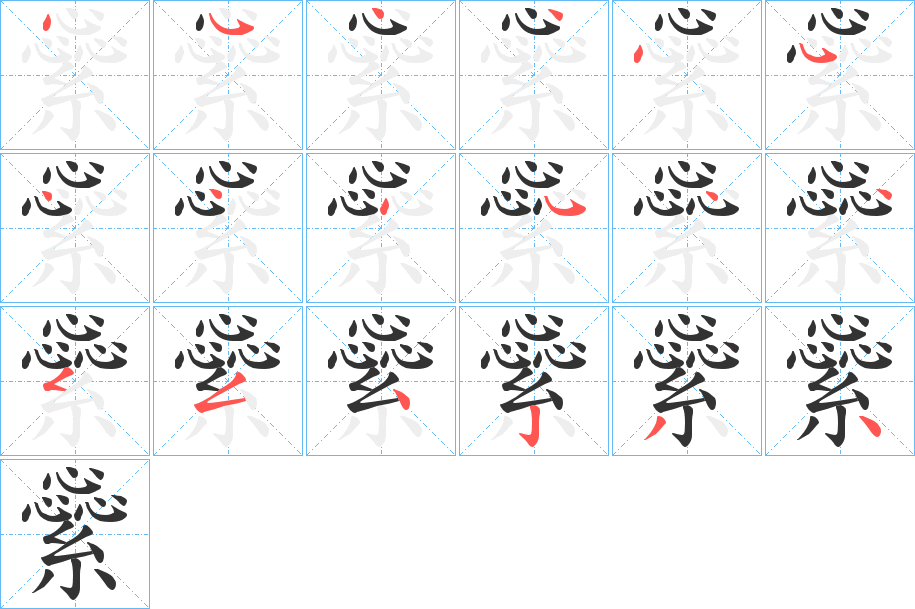 繠字的笔画顺序