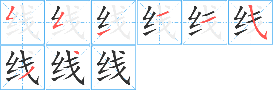 线字的笔画顺序