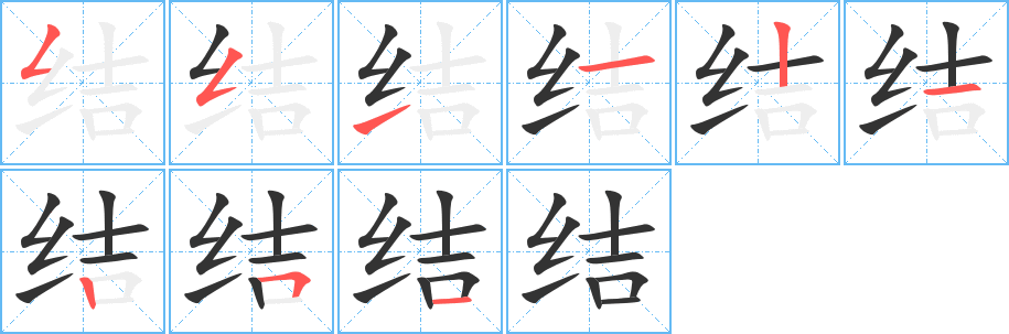 结字的笔画顺序