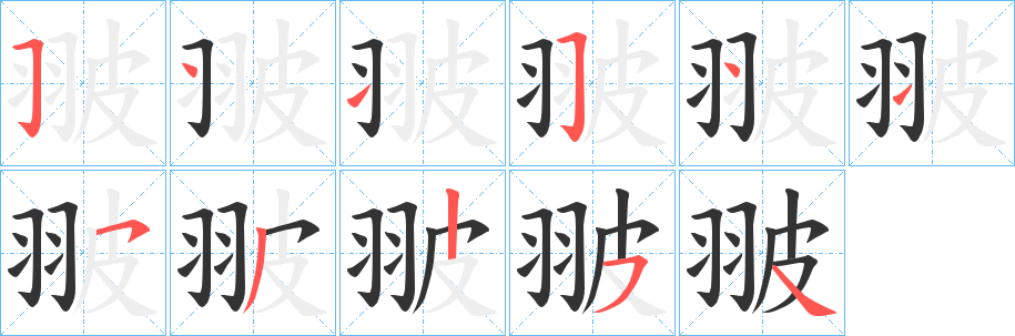 翍字的笔画顺序