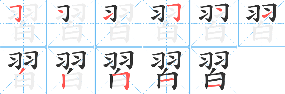 習字的笔画顺序