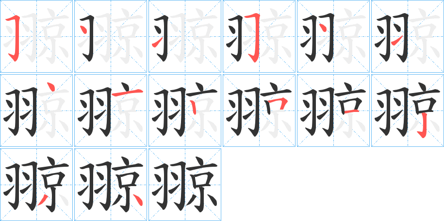 翞字的笔画顺序