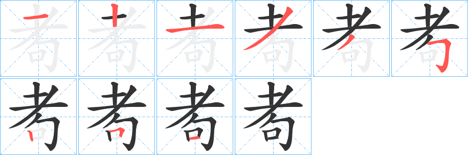 耇字的笔画顺序