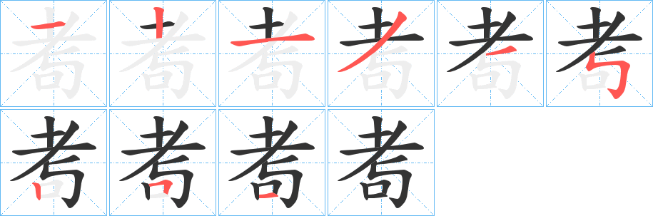 耉字的笔画顺序