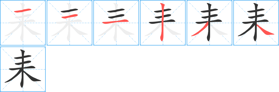 耒字的笔画顺序