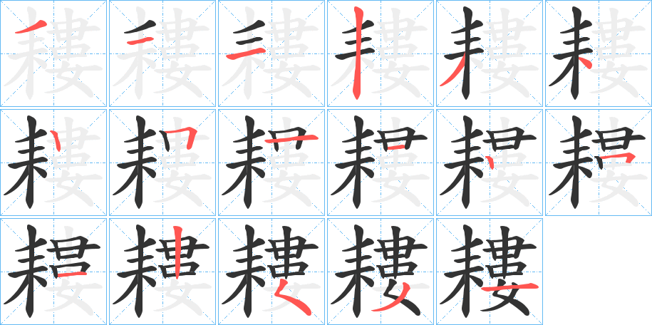 耬字的笔画顺序