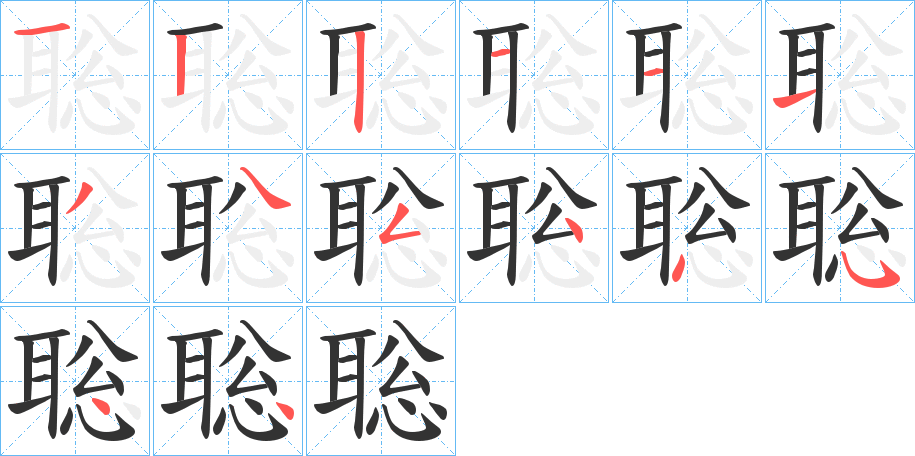 聡字的笔画顺序