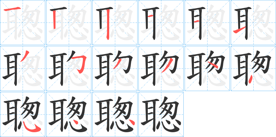 聦字的笔画顺序
