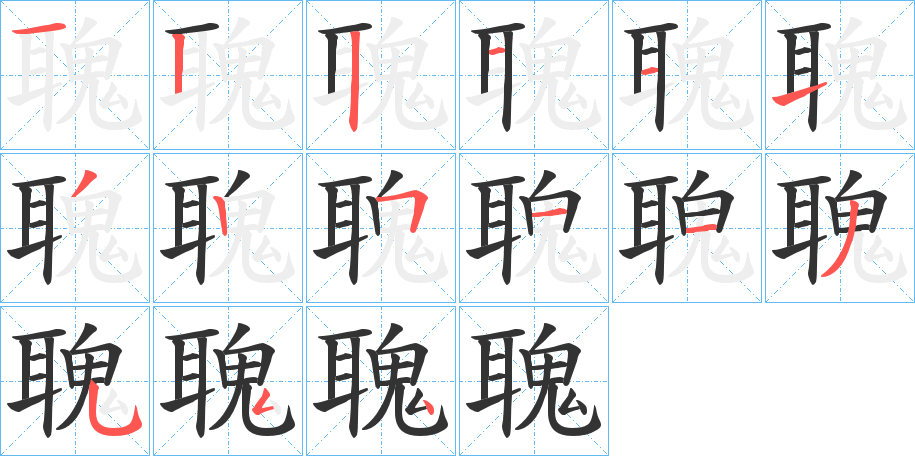 聭字的笔画顺序