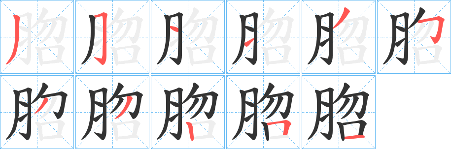 脗字的笔画顺序