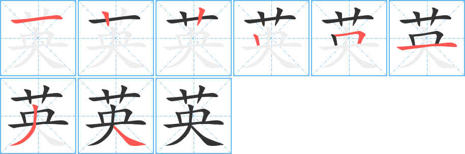 英字的笔画顺序