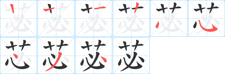 苾字的笔画顺序