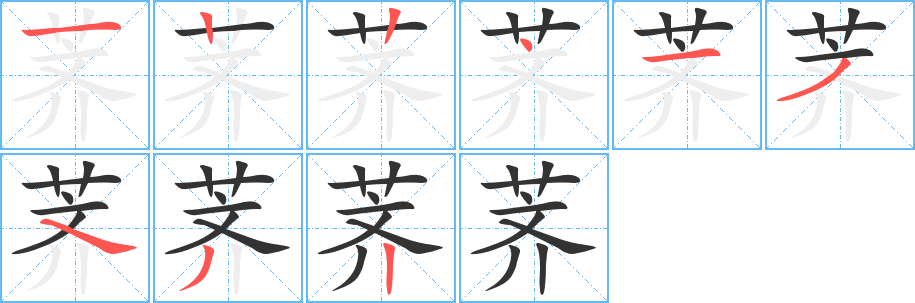 荠字的笔画顺序
