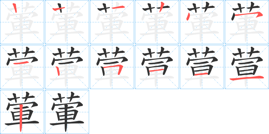 葷字的笔画顺序