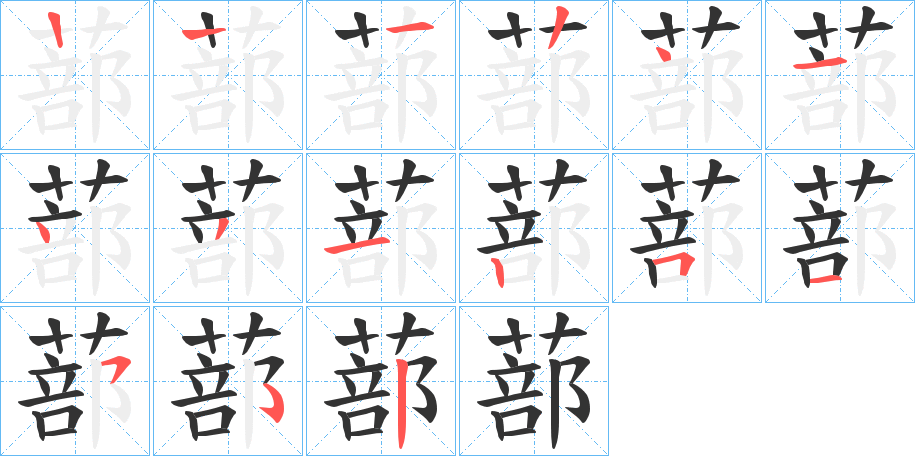 蔀字的笔画顺序
