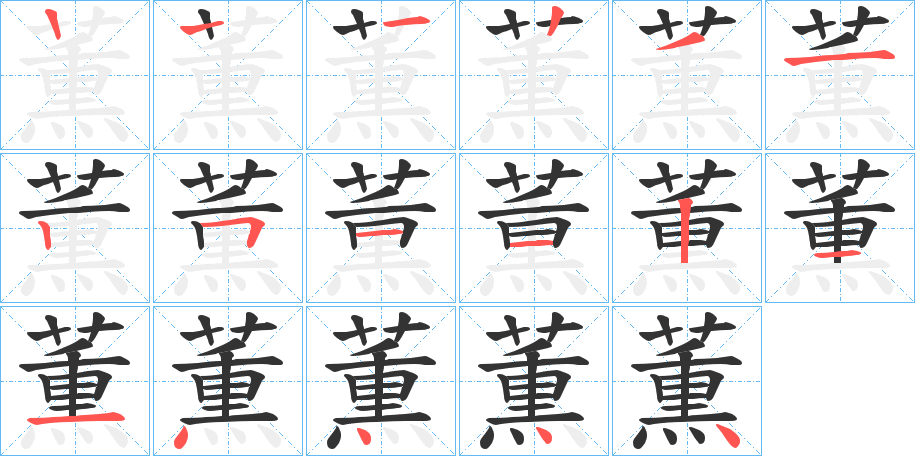 薫字的笔画顺序