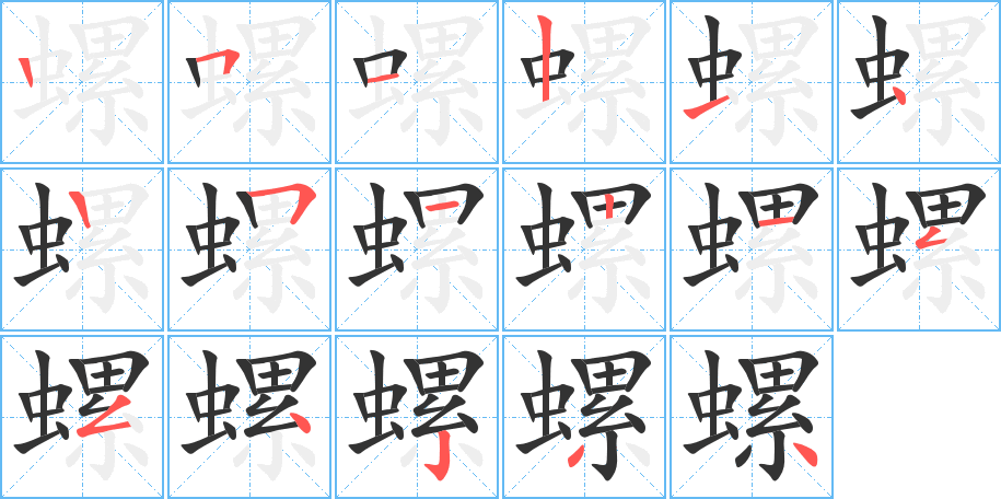 螺字的笔画顺序