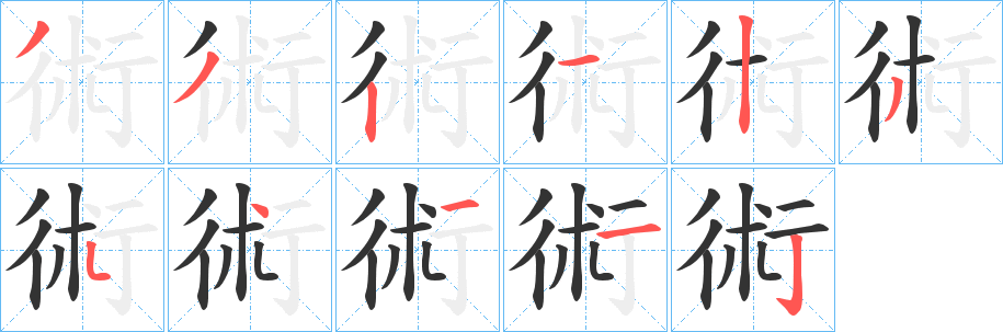 術字的笔画顺序