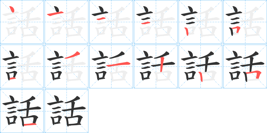 話字的笔画顺序