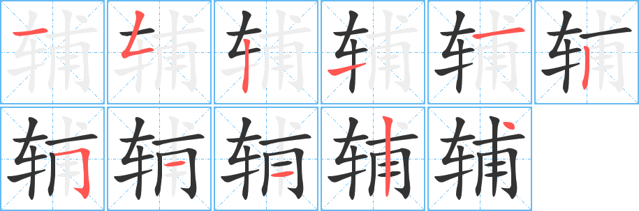 辅字的笔画顺序