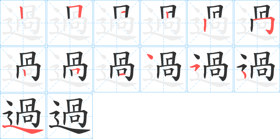 過字的笔画顺序