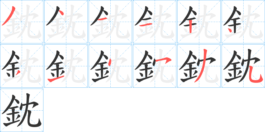 鈂字的笔画顺序