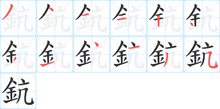 鈧字的笔画顺序