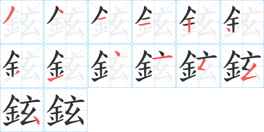 鉉字的笔画顺序