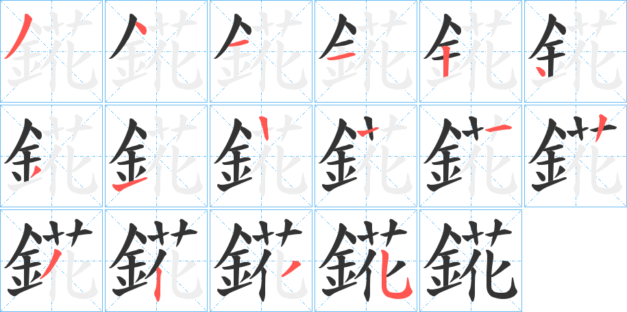 錵字的笔画顺序